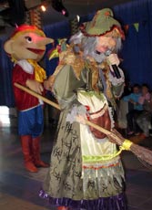 Ростовая кукла Баба Яга, ростовая кукла Буратино, сюжетные игровые программы для детей, детский праздник, скоморохи, клоуны, ведущие, сказочные персонажи, сценарий мероприятия.